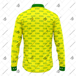 Ropa de hermandad griega Chi Eta Phi lista para enviar camisa de vestir informal de manga larga sublimada con botones - Product Image 2