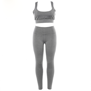Leggings Deportivos para Mujer, Conjunto de Yoga de Dos Piezas con Tela Térmica de Spandex/Nailon para Gimnasio y Fitness - Product Image 4