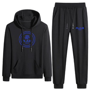 Conjuntos de gimnasio de invierno para hombre 2025, chándal informal ecológico de gran tamaño con manga larga transpirable a prueba de viento, Color sólido, talla XL - Product Image 5