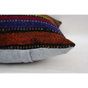 Almohada de lana Bohemia Multicolor de 12x12 pulgadas tejida con mechones portátil para sofá ropa de cama patrón cuadrado Vintage para Navidad - Product Image 4