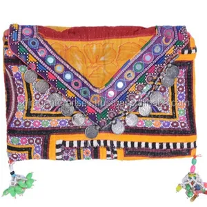 Handmade Banjara Traditional Embroidery Women Clutch Bag for Women Fashion and Accessories India Leather Bohemian