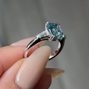 Anillo de Diamantes de Corte Brillante Cultivado en Laboratorio de 2.15 Quilates para Mujer, Venta al Por Mayor Exclusiva, Oro Blanco/Amarillo/Rosa de 10k, Chapado en Oro, Certificado IGI - Product Image 3