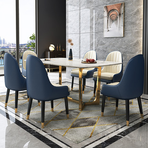 Ensemble table et chaises de jardin de style italien luxueux, mobilier de patio moderne en bois léger et luxueux, résistant à l'eau, pour villa. - Product Image 4