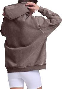 Sudadera con Capucha Casual para Hombre, Lavado Ácido, Color Sólido, Corte Regular, 100% Algodón, Felpa, Secado Rápido, Ecológica y Transpirable - Product Image 4