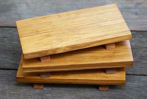 Vaisselle décorative rectangulaire en bois massif véritable naturel, plateau de service à fruits, plateau de service à café, plateau de service à café - Product Image 5