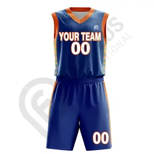뜨거운 판매 농구 유니폼 승화 남여 공용 의류 리그 의류 편안한 농구 유니폼 착용
