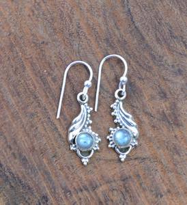 Labradorite Sterling Silver Hook Earrings Handmade Gemstone Jewelry Elegant <b>Gift</b> <b>For</b> <b>Women</b> - Product Image 6