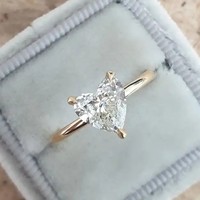 Bague en argent sterling 925 en forme de cœur pour femme, bijoux de créateur personnalisés pour la Saint-Valentin, fiançailles, mariage, zircone cubique