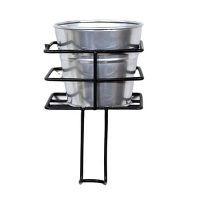 Jardinière de fleurs en métal galvanisé d'affichage de vente directe d'usine jardinière de pots en métal pour la maison hôtel support mural en métal à revêtement noir - Product Image 1