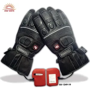 Gants chauffants électriques en cuir rechargeables pour l'hiver avec 3 réglages de température pour la conduite à moto - Product Image 6