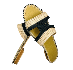 Boho-Inspired รองเท้าแตะสำหรับหน้าร้อน, รองเท้าโลฟเฟอร์ Raffia โมรอคโคธรรมชาติออกแบบได้ตามต้องการ - Product Image 2
