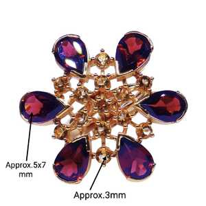 925 Sterling Silver Classic Style Gold-Plated Garnet Citrine <b>Ring</b> - Product Image 2