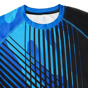 Logo personnalisé OEM disponible Rash Guard Jiu Jitsu MMA BJJ Compression Shirt Spandex Mens Short Sleeves Stretch Feature - Product Image 5