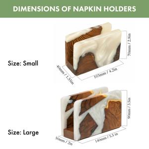 Wooden and Blue Resin <b>Napkin</b> Holder for Dining Table Kitchen Counter Home Decor Guest Serving and Everyday Use From India - Product Image 4