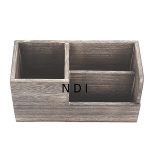 Porte-stylo en bois durable à usage multiple Porte-crayon Bureau Bureau Table Décor Porte-stylo Rangement - Product Image 3