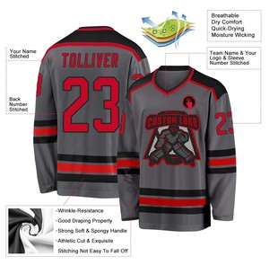 Camiseta de Hockey Profesional Personalizada, Uniforme de Hockey sobre Hielo con Estampado por Sublimación, Camisetas de Hockey Hechas a Medida - Product Image 6