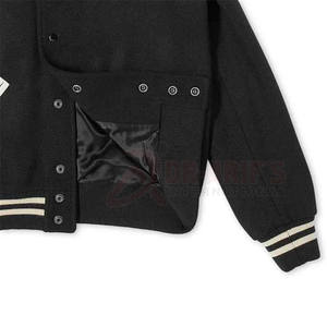 Chaqueta universitaria de invierno al por mayor 2025 chaqueta de color personalizada chaqueta universitaria básica de algodón para todas las estaciones para hombres - Product Image 4