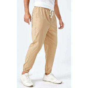 Pantalones de correr de cintura media para hombre al por mayor, pantalones casuales de lana, pantalones de chándal de talla grande con efecto lavado - Product Image 1