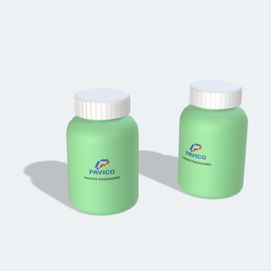 Wholesales Custom Printing <b>Plastic</b> <b>Packaging</b> Cylinder Green PET <b>Plastic</b> Bottle for Medicine, Vitamin Pill Made in Vietnam - Product Image 3