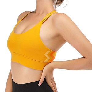 Sujetador deportivo de entrenamiento cómodo y ajustado, superventas, ropa de Fitness con estampado personalizado para mujer, Sujetador deportivo de cintura alta personalizado - Product Image 1