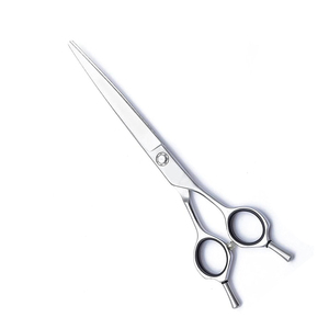 Tijera de aseo para mascotas de pelo ruso, tijera de aseo para corte de pelo de gato de acero inoxidable alemán de 7 "con reposapiés Doble - Product Image 1