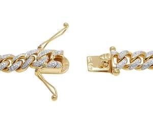 Cadena cubana de oro de 10K con diamantes cultivados en laboratorio, collar con hielo en negrita, joyería para hombre, Hip Hop y estilo callejero llamativo - Product Image 5