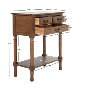 OEM ที่กําหนดเองไม้เนื้อแข็งทําโต๊ะคอนโซลทําด้วยมือพร้อมลิ้นชักสามชั้นโต๊ะคอนโซลคุณภาพดีที่สุดในอินเดีย - Product Image 5