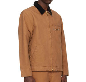 Ropa de trabajo de lona resistente superventas, chaqueta de invierno de seguridad protectora Industrial, soporte multibolsillos, Cachemira duradera - Product Image 4