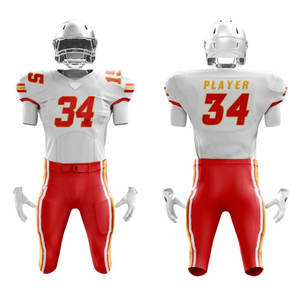 Vêtements de sport à impression personnalisée à bas quantité minimale de commande, uniformes de football américain les plus populaires à vendre à prix de gros, fabriqués au Pakistan - Product Image 5