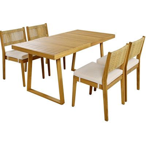 ENSEMBLE À MANGER EN BOIS DE TECK FABRIQUÉ EN INDONÉSIE - Product Image 1
