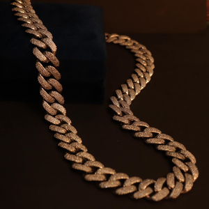 Collier chaîne cubaine hip-hop entièrement serti de zircon en argent sterling personnalisé, cadeau unisexe - Product Image 4