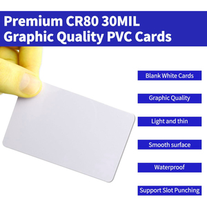 Kích thước tiêu chuẩn PVC Đồng bằng màu trắng thẻ nhự<span class=keywords><strong>a</strong></span> trống cho ID huy hiệu in ấn thành viên lòng trung thành kiểm soát truy cập hệ thống NFC RFID em4305 - Product Image 3