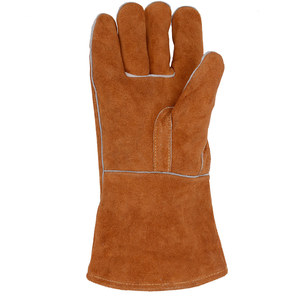 Gants de soudage MIG pleine main marron de haute qualité Quantité en vrac Taille personnalisée Anti-coupure et anti-dérapant Meilleure protection des bras - Product Image 3