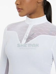 Chemise de concours d'équitation pour femmes vêtements équestres pour femmes conçus pour le confort et les spectacles professionnels - Product Image 4
