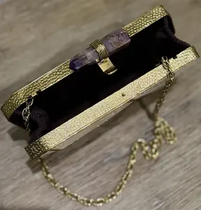 Designer Handmade Luxury <b>Clutch</b> <b>Bags</b> for Women for Wedding and Evening Events Features Mother of <b>Pearl</b>-Available in Bulk - Product Image 6