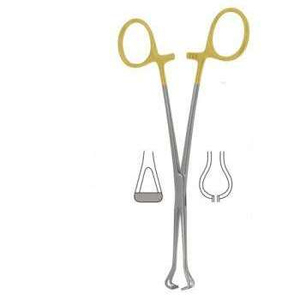 Pinzas Babcock Half-Gold TC de Acero Inoxidable Alemán de 6.4 Pulgadas, Instrumento Manual de Agarre, Herramientas Quirúrgicas Básicas para Intestino - Product Image 5