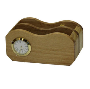 Porte-stylo de luxe en bois d'acacia avec porte-accessoires de bureau de montre qualité admirable meilleure vente - Product Image 4