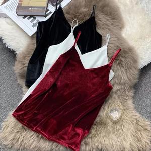 Tops negros de verano sin mangas para mujer, camiseta sin mangas con encaje, ropa interior roja, camisolas de encaje, ropa interior holgada, chaleco para mujer - Product Image 2