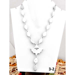 Collier artisanal du sud-ouest, objet culturel de collection, avec pierres multiples et argent sterling - Product Image 4