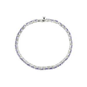 Pulsera de tenis de tanzanita en plata de ley de 7.74 quilates - Product Image 2