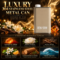Bouteille de détergent à lessive personnalisée en acier inoxydable 304, 946 ml (32 oz), boîte métallique rectangulaire rechargeable avec bouchon à vis, emballage OEM ODM