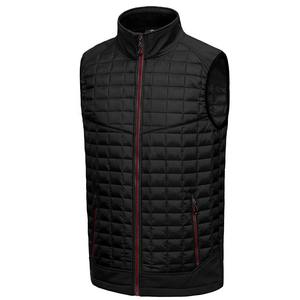 Produit à bas quantité minimale de commande hiver sans manches brillant bouffant gilet veste Logo personnalisé bulle hommes gilets avec col montant - Product Image 4