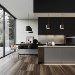 Placards sur mesure au design moderne Ensemble d'armoires de cuisine modulaires au design italien avec meubles de rangement - Product Image 6