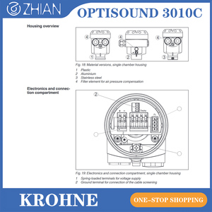 Đo lường de nivel de liquidos Y solidos krohne medidor de nivel siêu âm de DOS hilos 4-20 ma/Hart optisound 3010 C - Product Image 6