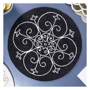 Hermoso mantel Individual diseño Floral bordado cuentas de piedra posavasos calidad Superior decoración de comedor esteras por Axiom Home Accents - Product Image 6