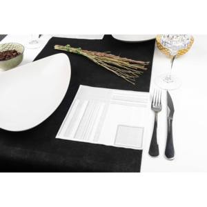 Serviettes imprimées Campos grises 40x40cm, Bambutex Naturel, 600 pièces, B2B - Product Image 4