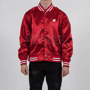 Chaqueta Universitaria de Satén de Primera Calidad con Cuello Alto, Logotipo Frontal Personalizable, 100% Poliéster Ecológico y Ligero para Hombre - Product Image 5