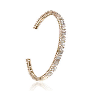 เหลี่ยมเพชร14Kt ทองข้อมือสร้อยข้อมือกำไลข้อมือที่ทำด้วยมือผู้หญิงพรรคสวมใส่เครื่องประดับขายส่ง - Product Image 4