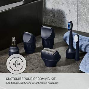 Recortadora Eléctrica Inalámbrica Multiusos Húmedo/Seco con 58 Longitudes de Corte Ajustables para Barba y Cuerpo, Sistema de Cuchillas Avanzado, Características Impermeables - Product Image 1