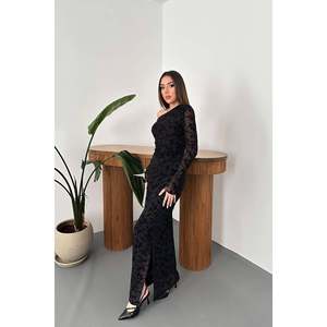 Robe transparente noire - Noir - Product Image 3